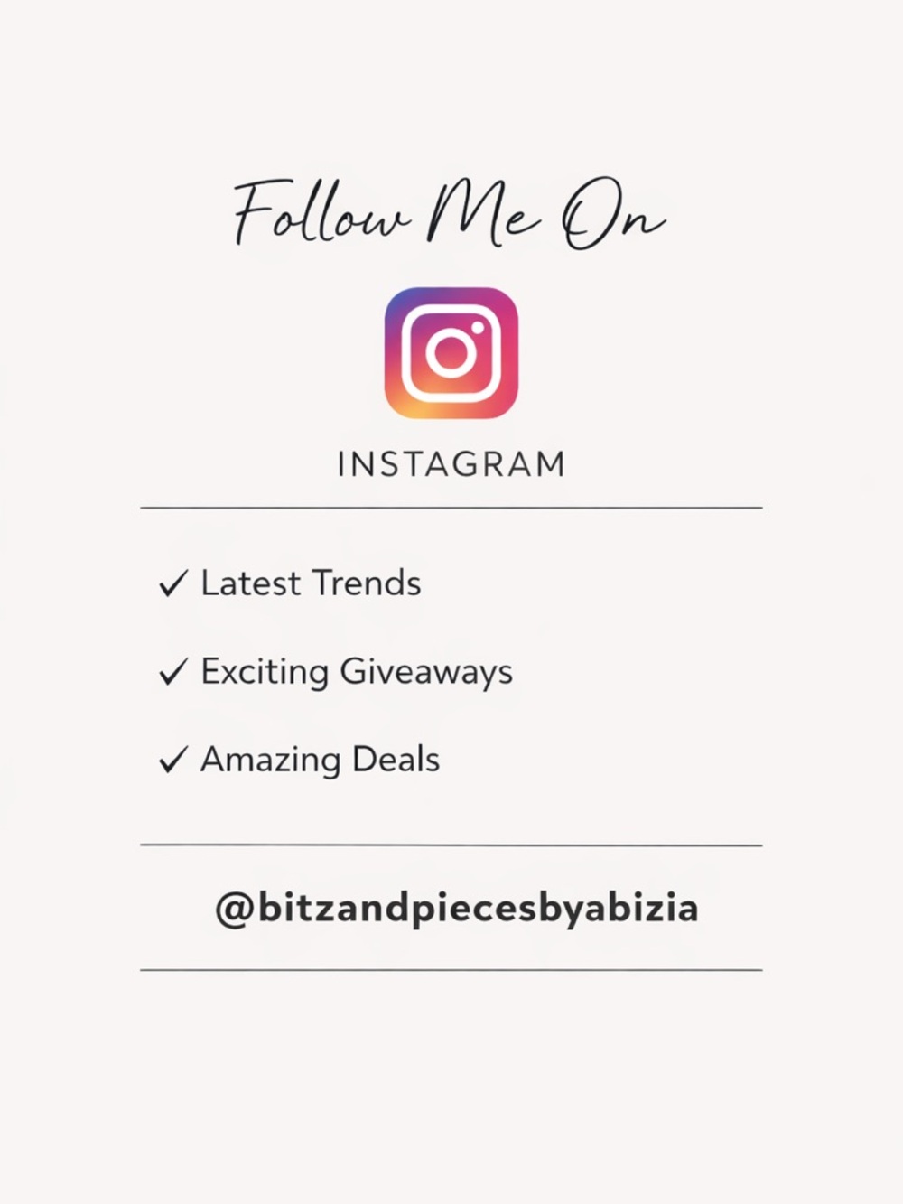 Instagram Promo Graphic with Gradient Logo